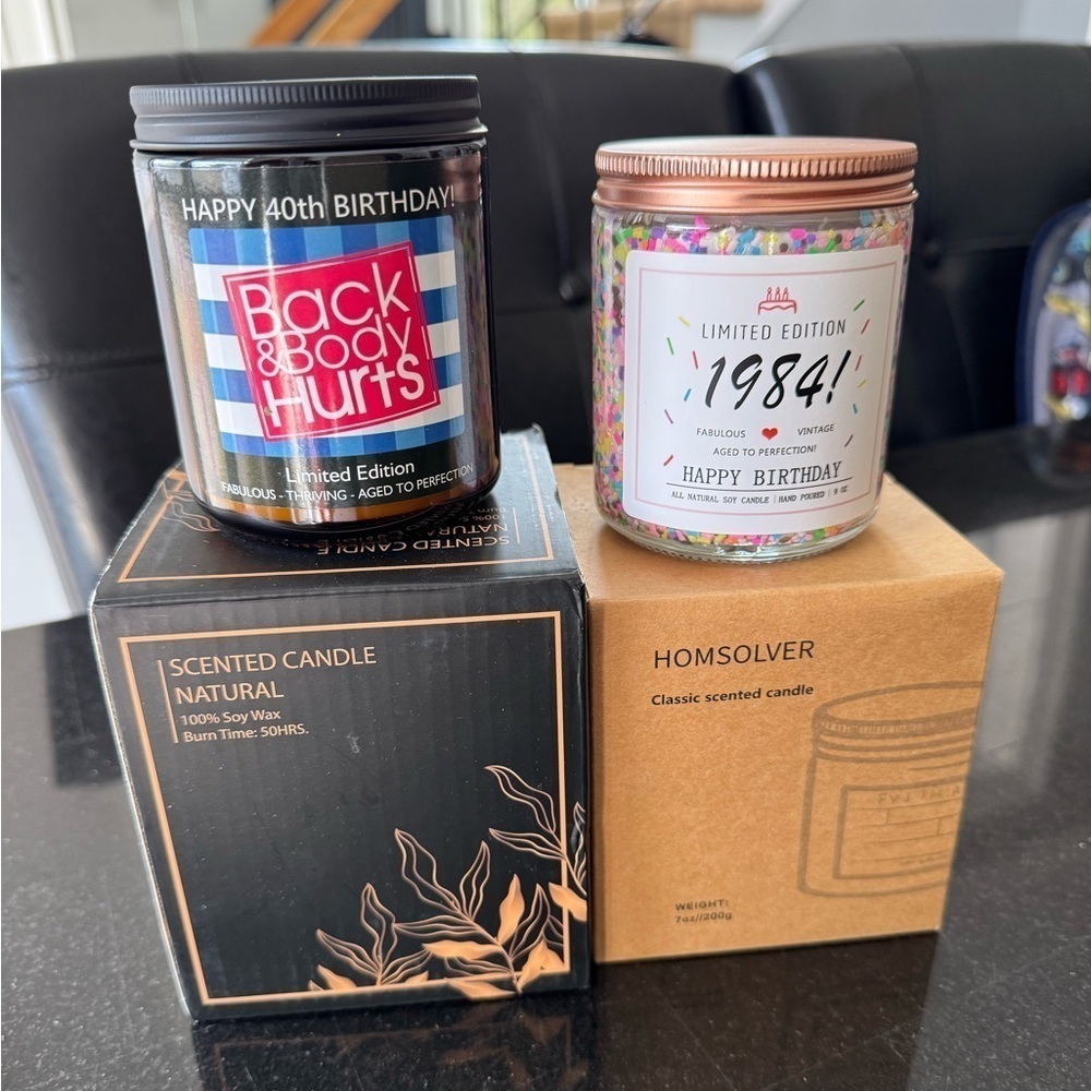 Set of 2 brand new birthday candles